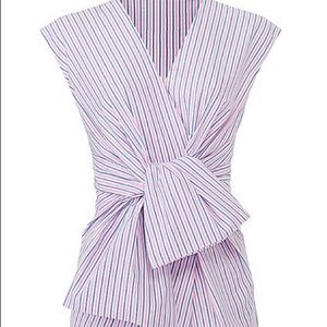 DVF waist tie blouse